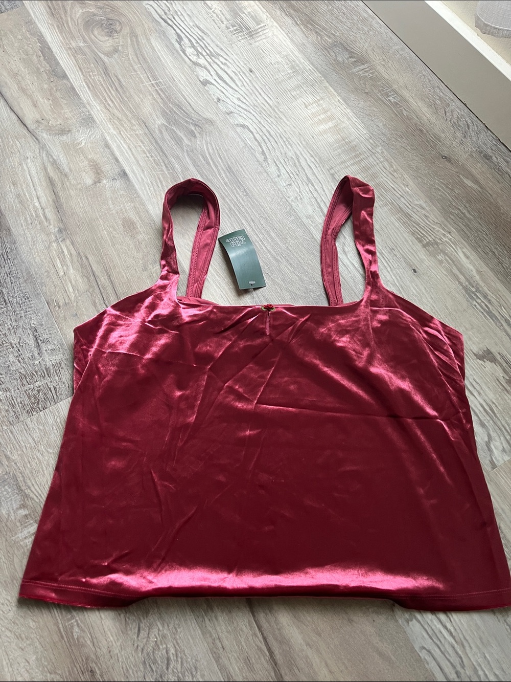 wild fable Red Velvet Camisole Tank Top